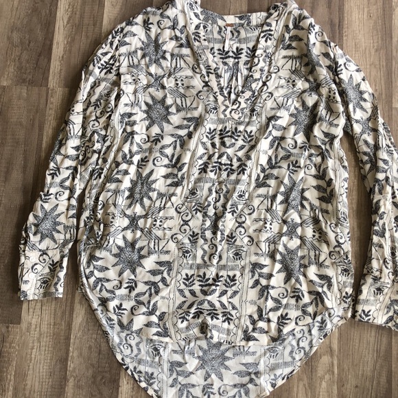 Free People Mia Tunic Ivory Top S - Picture 2 of 10